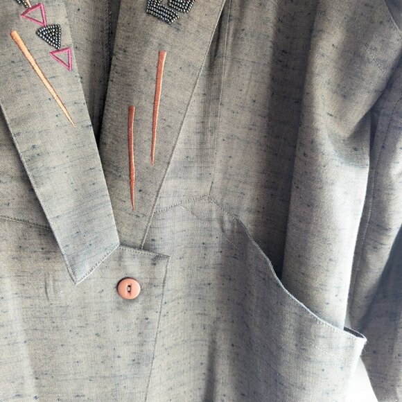 Unique Vintage Marc D'alcy Abstract embroidered blazer - Picture 2 of 11